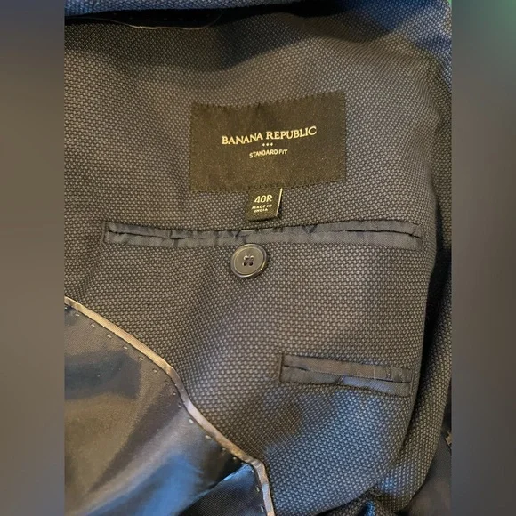 Banana Republic 40R Standard Fit Suit Jacket Blazer Sport Coat, $190 Retail! - Picture 3 of 6